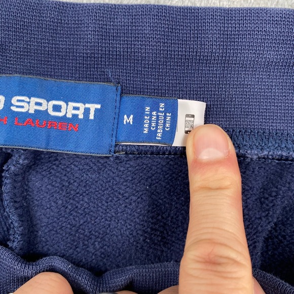 Polo Sport Ralph Lauren Jogger Men's M Red Multi Color block Fleece Pants - Picture 13 of 16